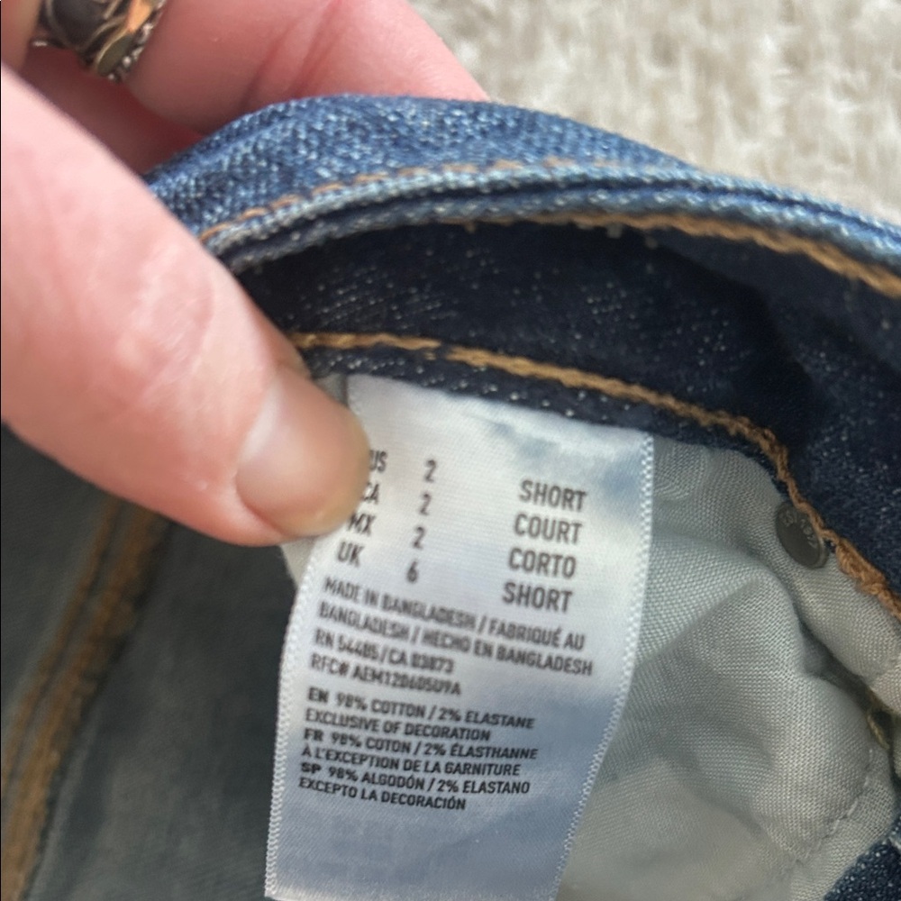 American Eagle Outfitters Women's Dark Blue Skinny Jeans - Picture 4 of 6